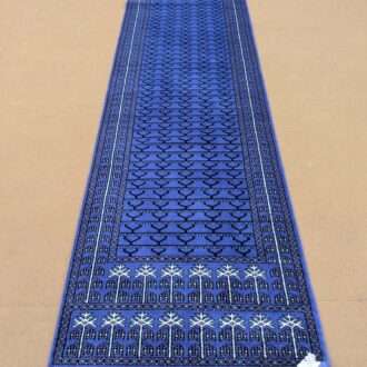 Blue Family Design Hand Knotted Runner Wool Carpet - 2.5FT X 12FT | 75CM X 360CM