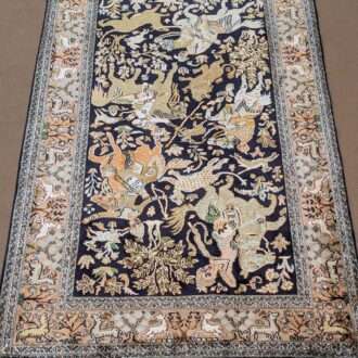 Tribal Silk On Cotton Knotted Carpet - 3FT X 5FT | 90CM X 150CM