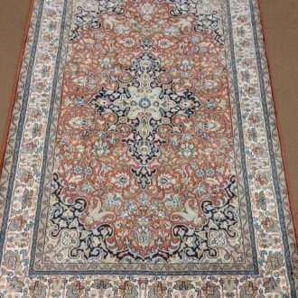 Persian Design Silk On Cotton Knotted Carpet - 3FT X 5FT | 90CM X 150CM