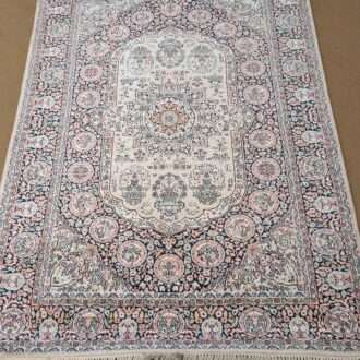 Kirman Silk On Cotton Knotted Carpet - 4FT X 6FT | 120CM X 180CM
