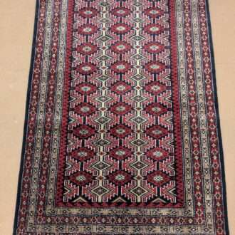 Black Tribal Hand Knotted Wool Carpet - 4FT X 6FT | 120CM X 180CM