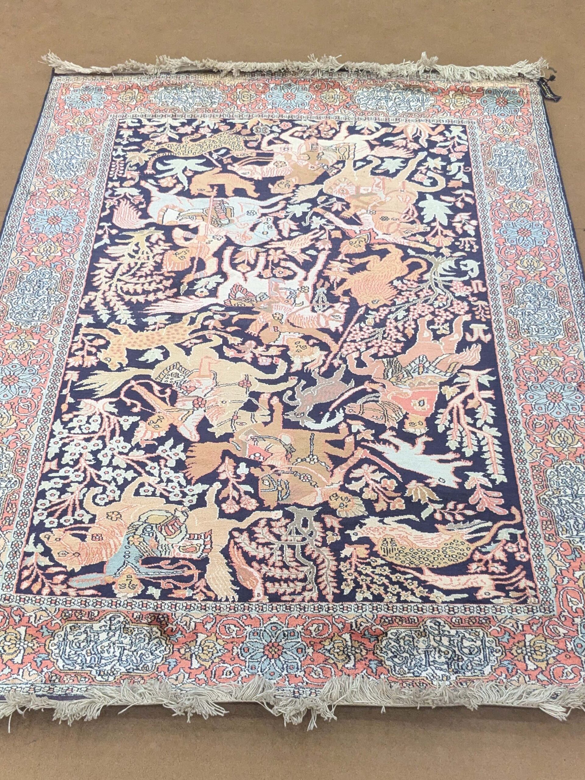 Tribal Silk On Cotton Knotted Carpet - 4FT X 6FT | 120CM X 180CM