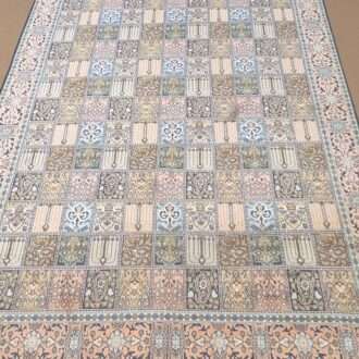 Beige Floral Silk On Silk Knotted Carpet ? 6FT X 9FT | 180CM X 270CM