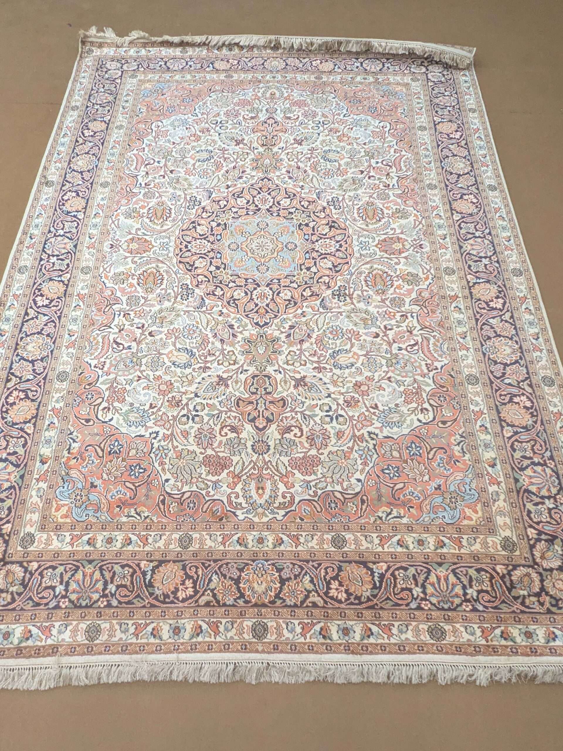 Persian Silk On Cotton Knotted Carpet - 6FT X 9FT | 180CM X 270CM