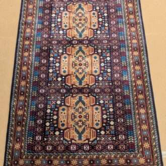 Tribal Design Hand Knotted Wool Carpet - 4FT X 6FT | 120CM X 180CM