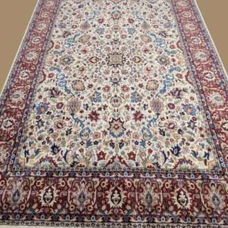 Beige Persian Hand Knotted Wool Carpet - 9FT X 12FT | 270CM X 360CM