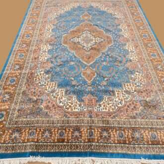 Blue Persian Hand Knotted Wool Carpet - 9FT X 12FT | 270CM X 360CM