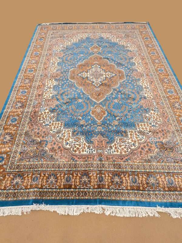 Blue Persian Hand Knotted Wool Carpet - 9FT X 12FT | 270CM X 360CM