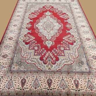 Red Persian Hand Knotted Wool Carpet - 9FT X 12FT | 270CM X 360CM
