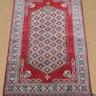 Red Kirman Hand Knotted Wool Carpet - 4FT X 6FT | 120CM X 180CM