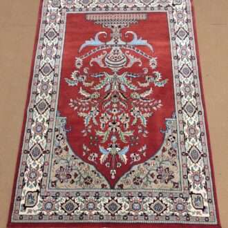 Red Persian Hand Knotted Wool Carpet - 4FT X 6FT | 120CM X 180CM