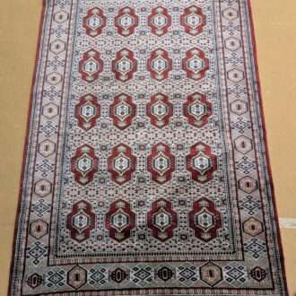 Red Tribal Hand Knotted Wool Carpet - 4FT X 6FT | 120CM X 180CM