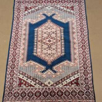 Blue Tribal Unique Hand Knotted Wool Carpet - 4FT X 6FT | 120CM X 180CM