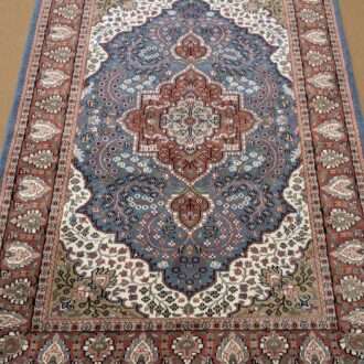 Blue Persian Hand Knotted Wool Carpet - 4FT X 6FT | 120CM X 180CM