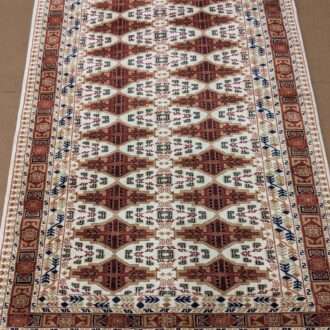 Beige Tribal Hand Knotted Wool Carpet - 4FT X 6FT | 120CM X 180CM