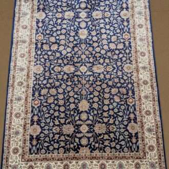 Blue Persian Hand Knotted Wool Carpet - 4FT X 6FT | 120CM X 180CM