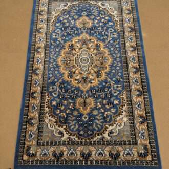Blue Persian Hand Knotted Wool Carpet - 2.5FT X 4FT | 76CM X 122CM