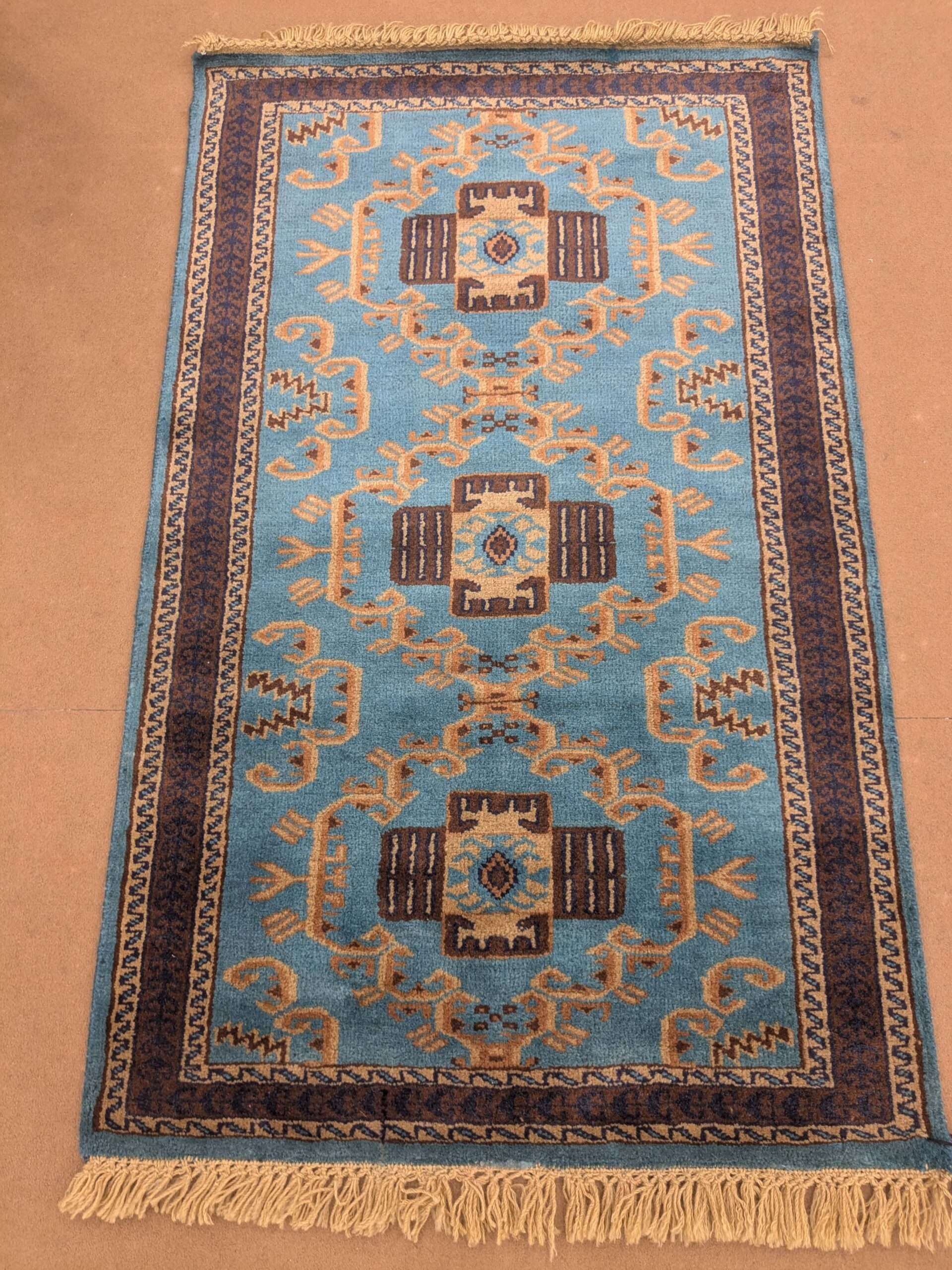 Unique Tribal Hand Knotted Wool Carpet - 2.5FT X 4FT | 76CM X 122CM