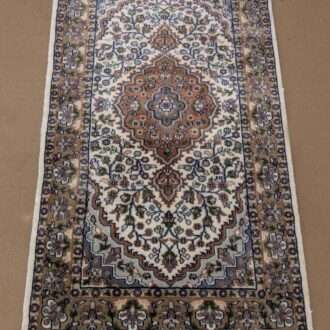 White Persian Hand Knotted Wool Carpet - 2.5FT X 4FT | 76CM X 122CM