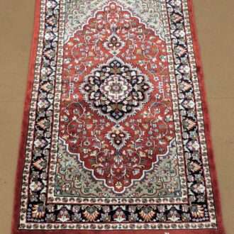 Red Persian Hand Knotted Wool Carpet - 2.5FT X 4FT | 76CM X 122CM