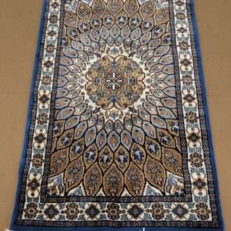 Blue Mandola Persian Hand Knotted Wool Carpet - 2.5FT X 4FT | 76CM X 122CM