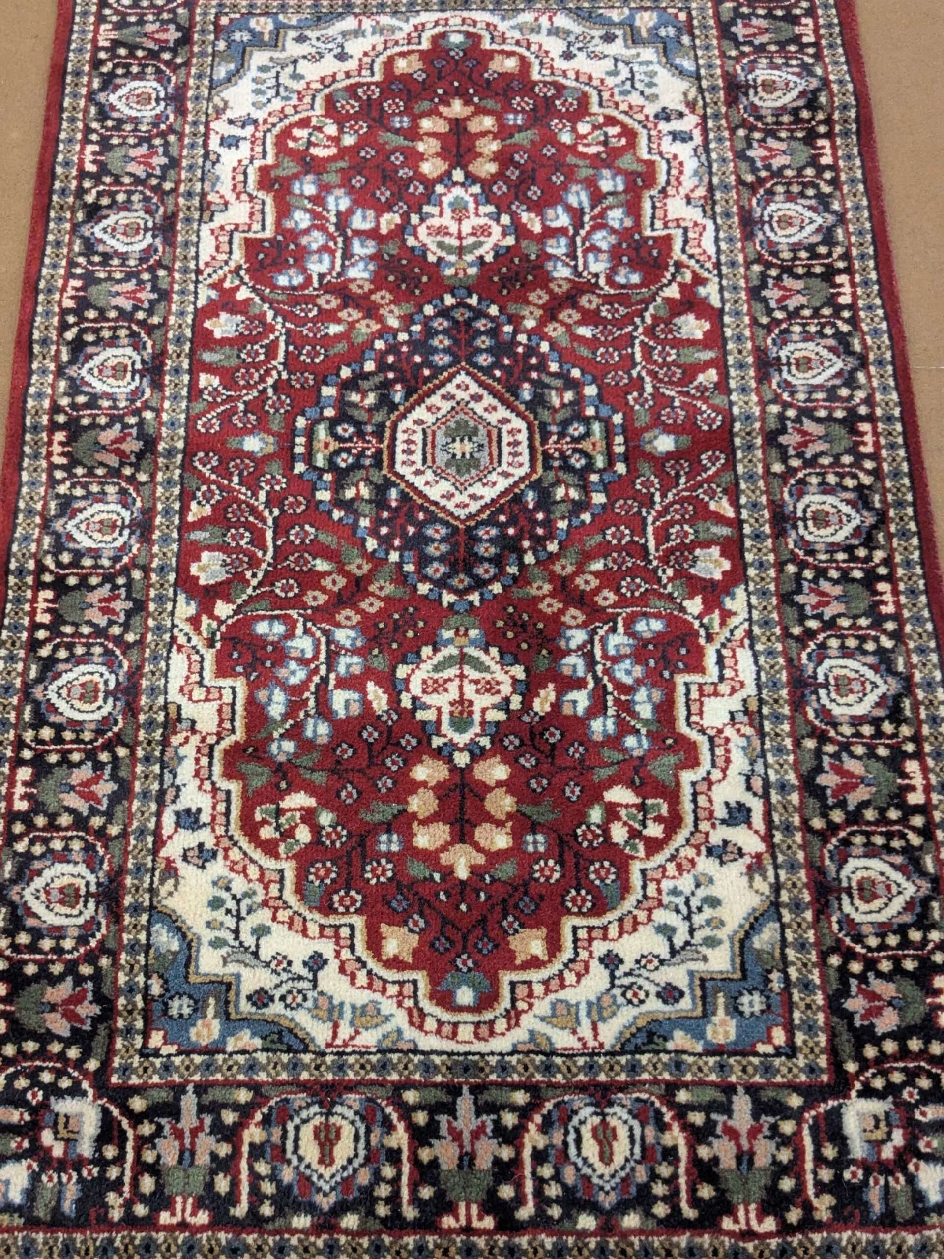 Red Persian Hand Knotted Wool Carpet - 2.5FT X 4FT | 76CM X 122CM - Image 4