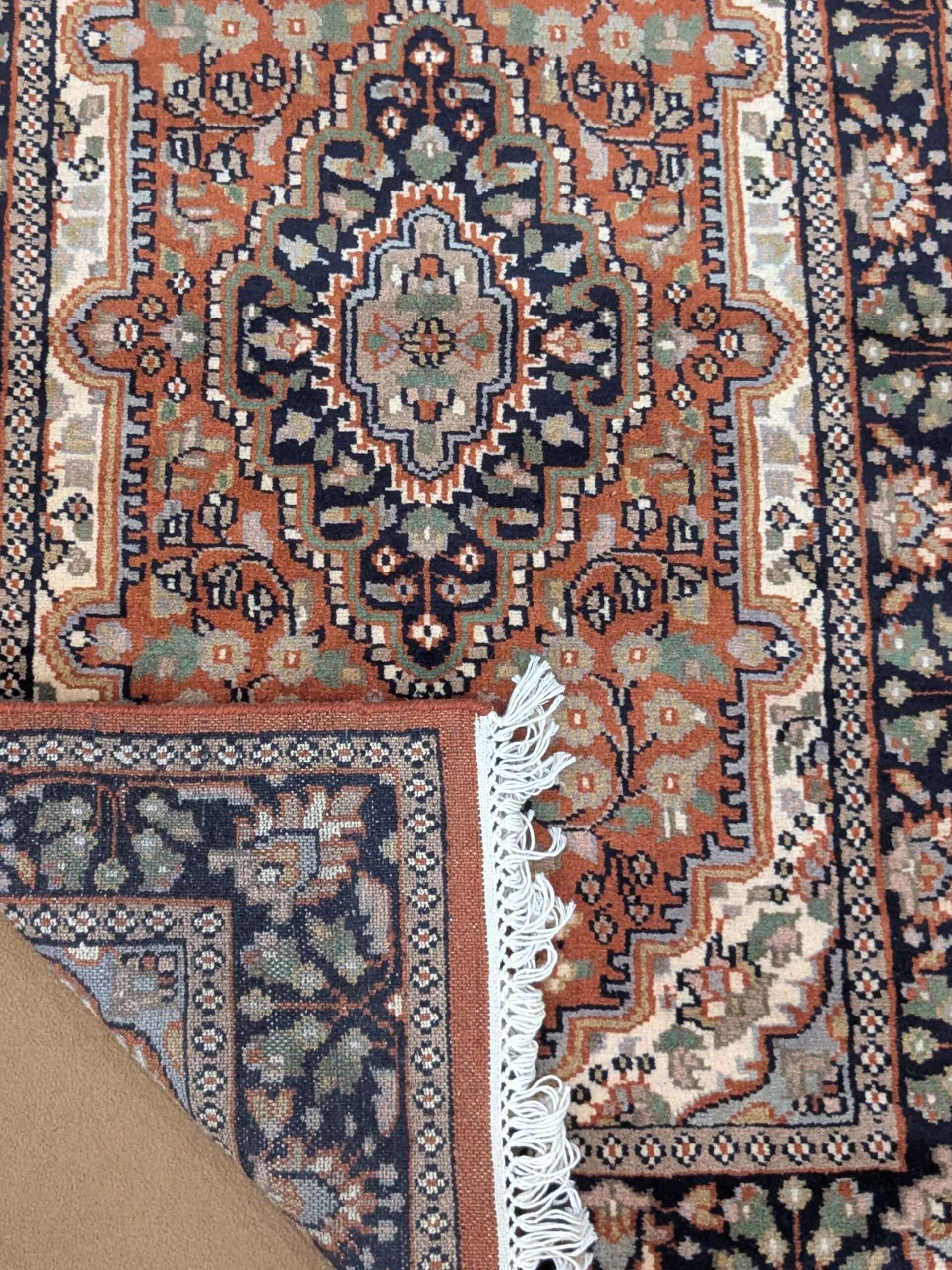 Red Persian Knotted Wool Carpet - 2.5FT X 4FT | 76CM X 122CM - Image 2