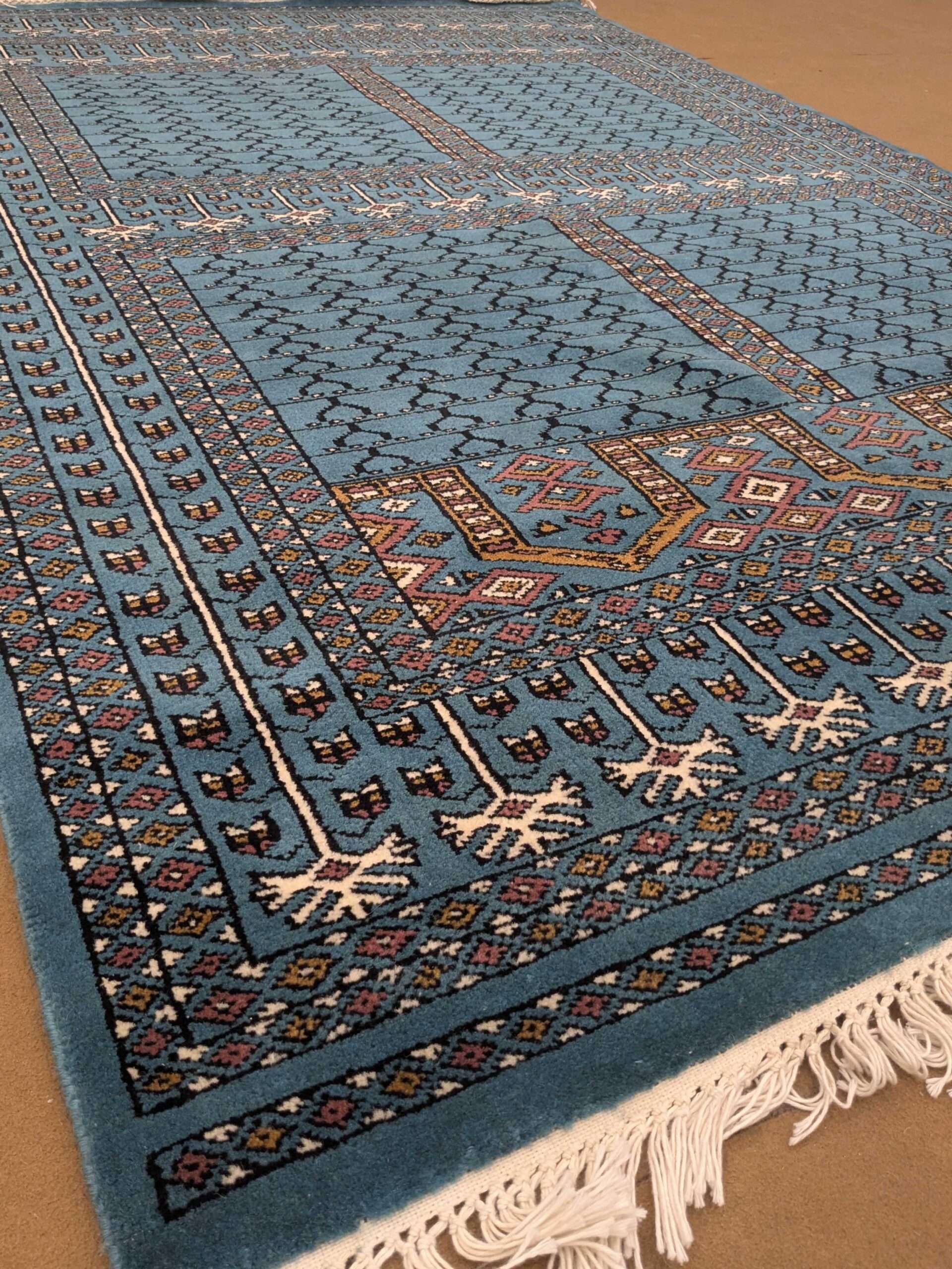 Blue Family Design Hand Knotted Wool Carpet - 5FT X 7FT | 150CM X 210CM - Image 2