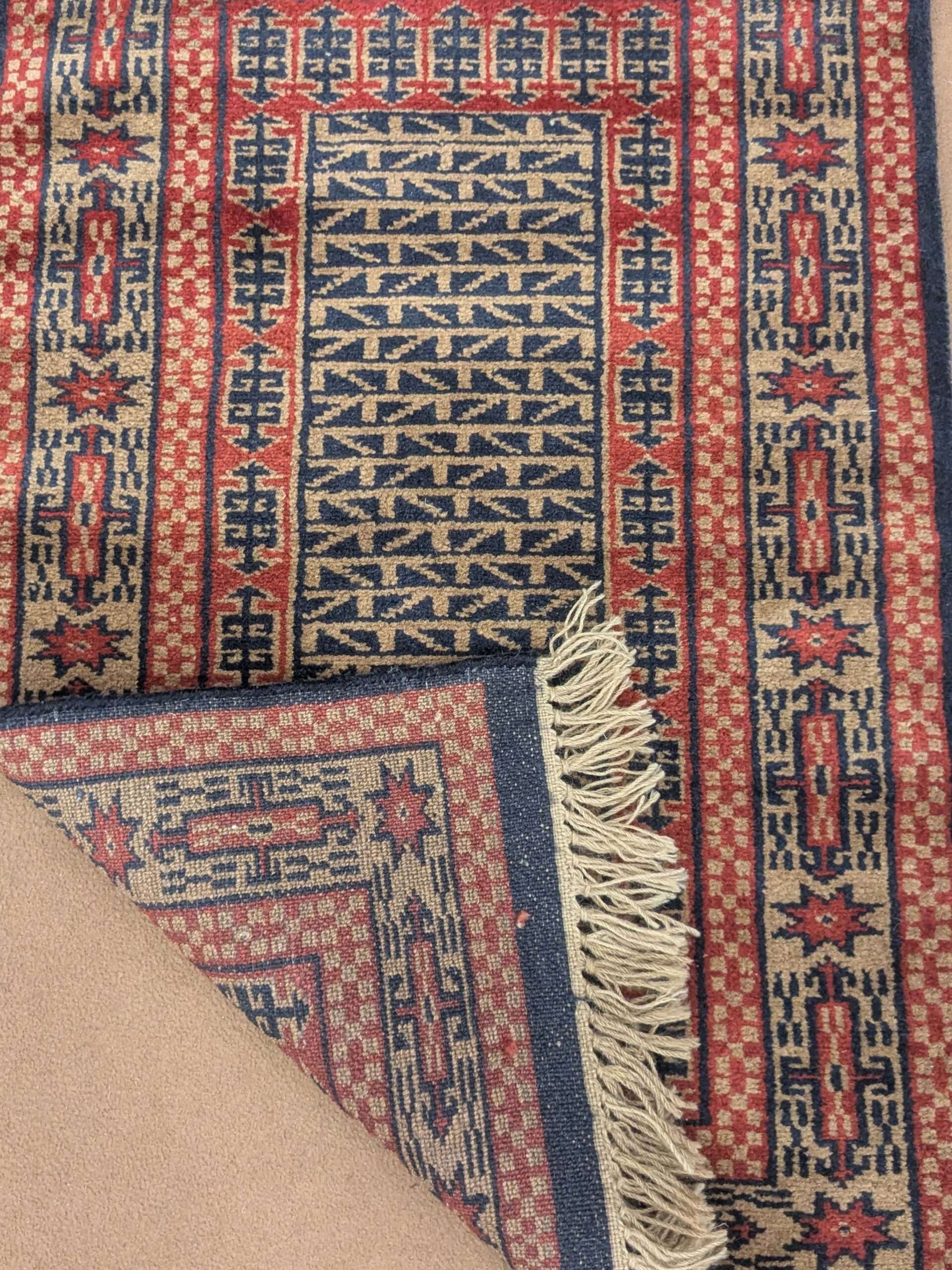 Tribal Hand Knotted Wool Carpet - 2FT X 3FT | 60CM X 90CM - Image 2