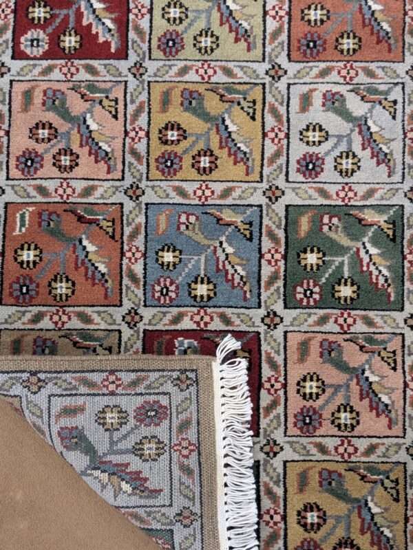 Beige Floral Persian Hand Knotted Wool Carpet - 5FT X 7FT | 150CM X 210CM - Image 2
