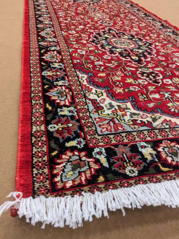 Red Persian Hand Knotted Runner Wool Carpet - 2.5FT X 10FT | 75CM X 300CM - Image 2
