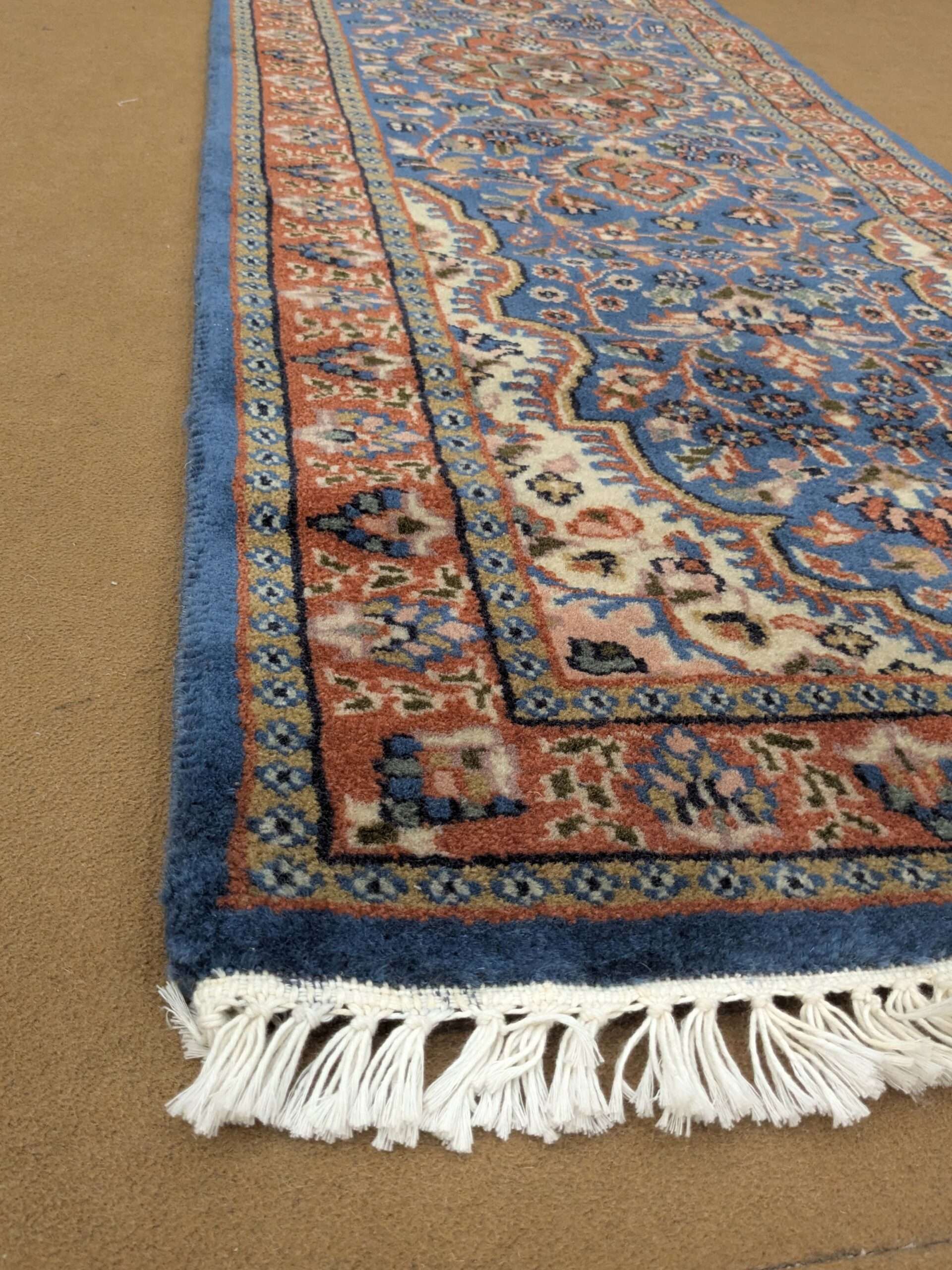 Blue Persian Hand Knotted Runner Wool Carpet - 2FT X 6FT | 60CM X 180CM - Image 3