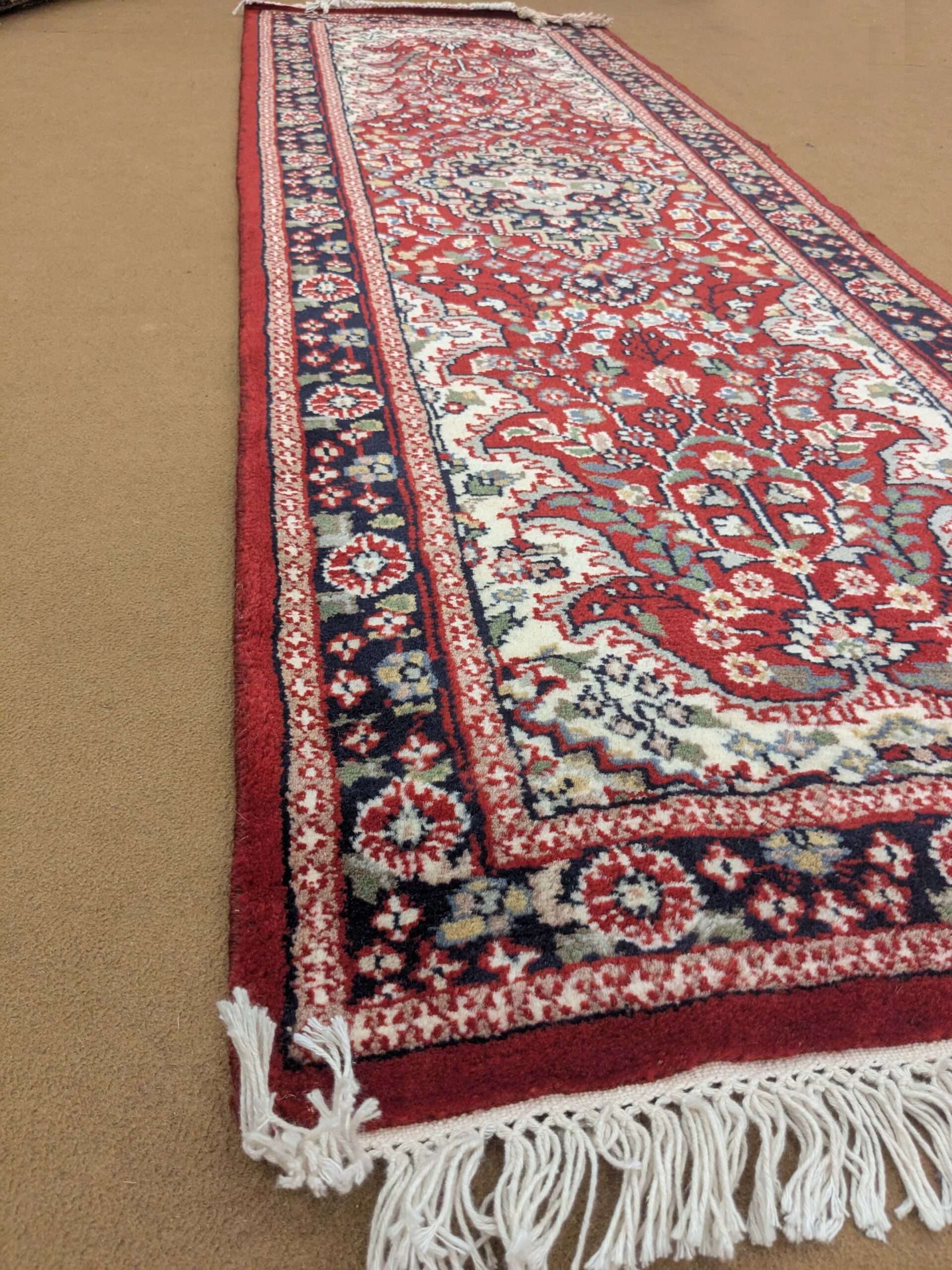 Red Persian Hand Knotted Runner Wool Carpet - 2FT X 6FT | 60CM X 180CM - Image 3