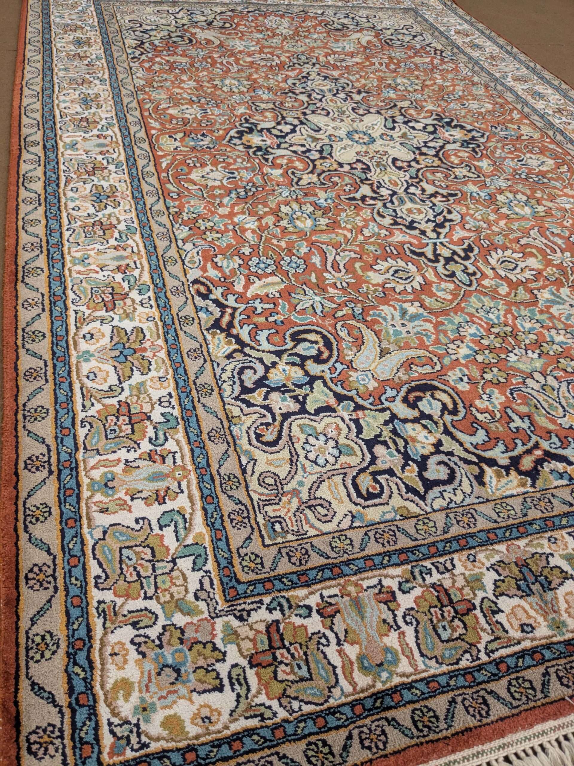 Persian Design Silk On Cotton Knotted Carpet - 3FT X 5FT | 90CM X 150CM - Image 2