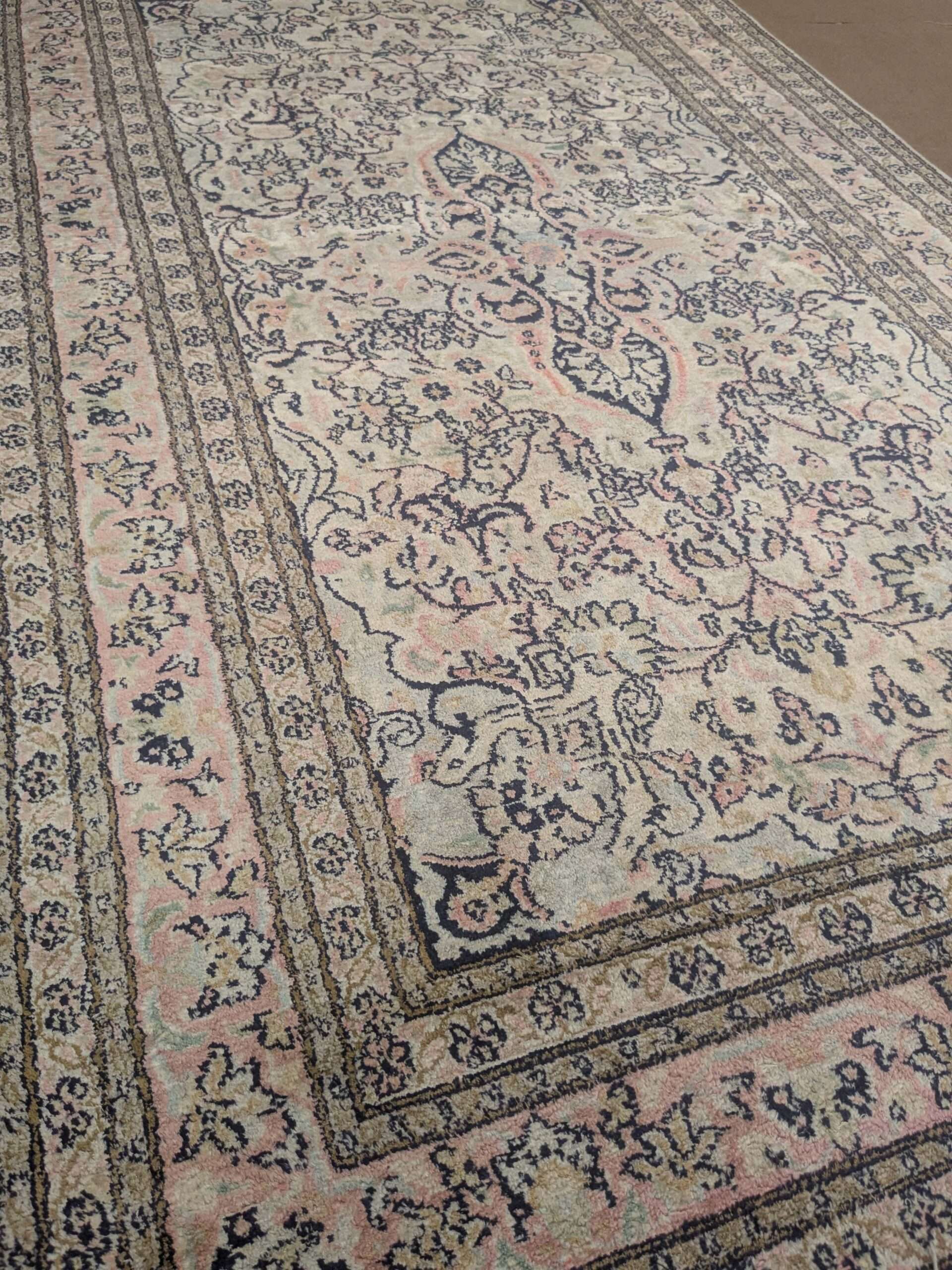 Beige Persian Silk On Cotton Knotted Carpet - 3FT X 5FT | 90CM X 150CM - Image 2