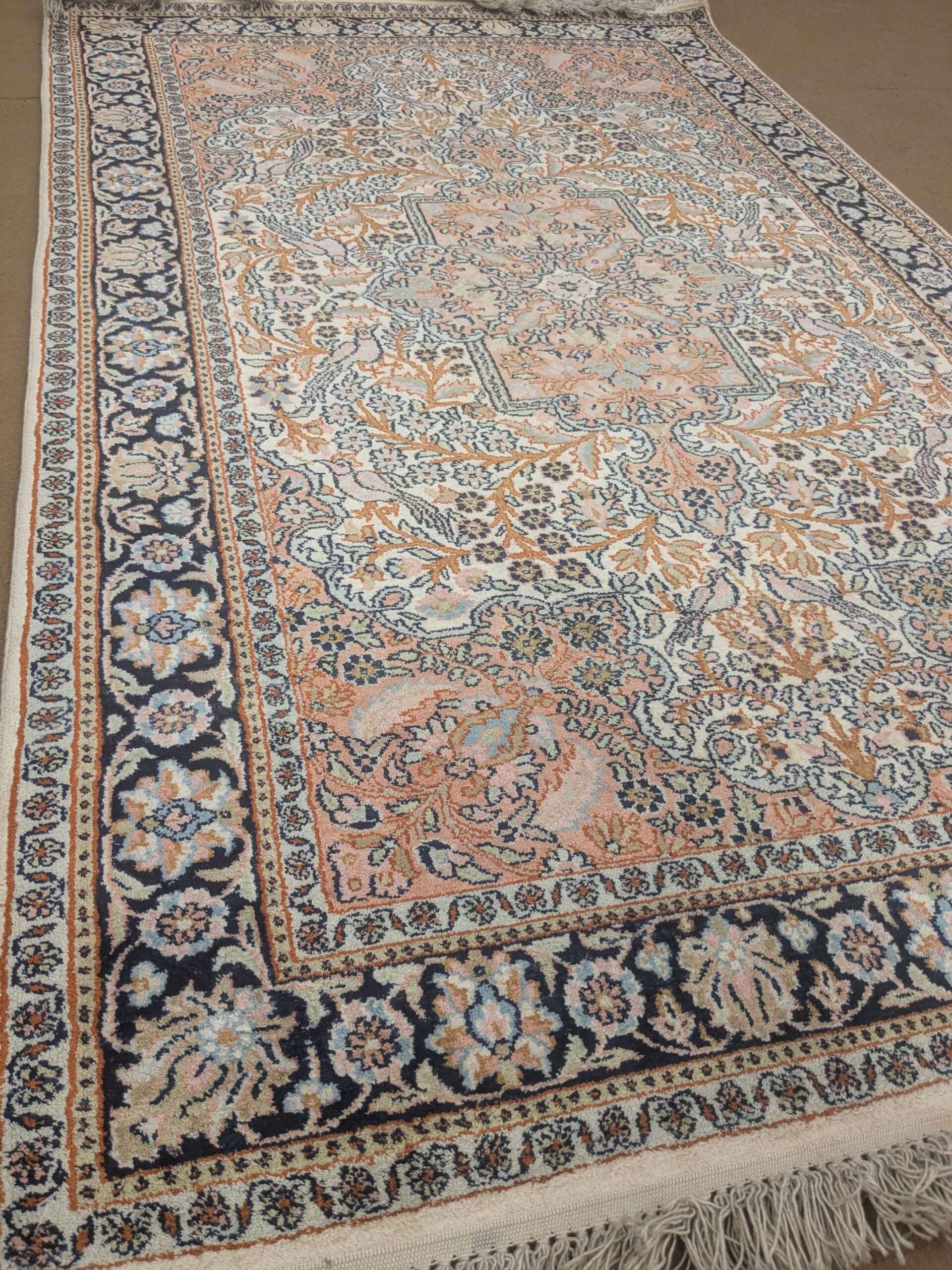 Persian Design Silk On Cotton Knotted Carpet - 3FT X 5FT | 90CM X 150CM - Image 2