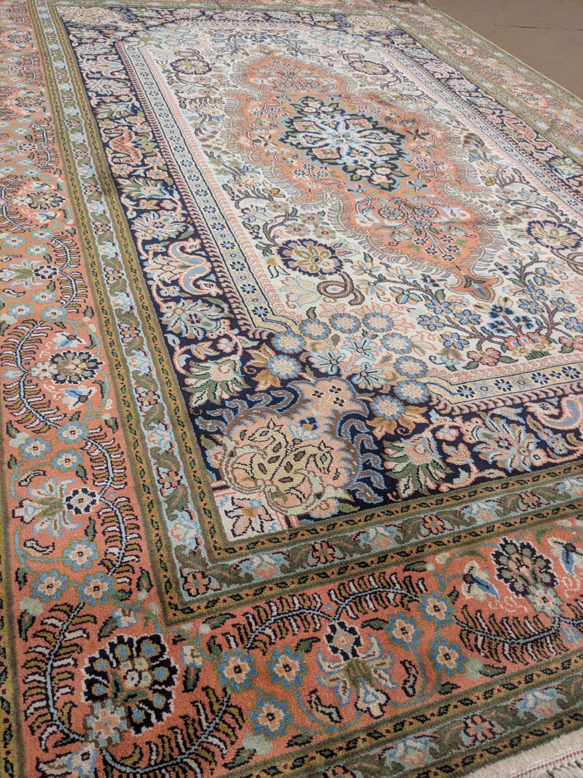 Persian Silk On Cotton Knotted Carpet - 4FT X 6FT | 120CM X 180CM - Image 2
