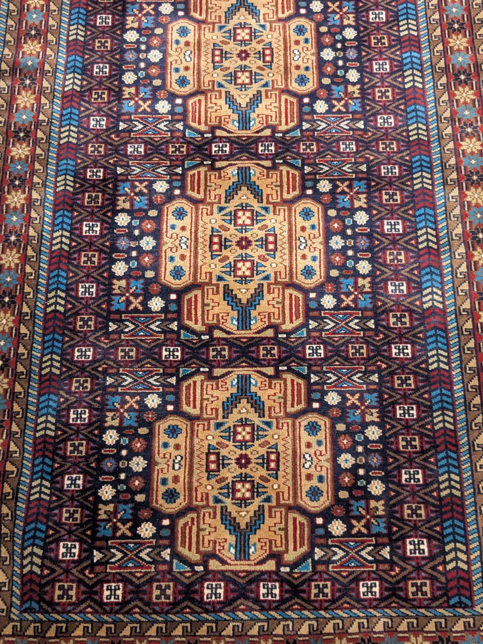 Tribal Design Hand Knotted Wool Carpet - 4FT X 6FT | 120CM X 180CM - Image 4
