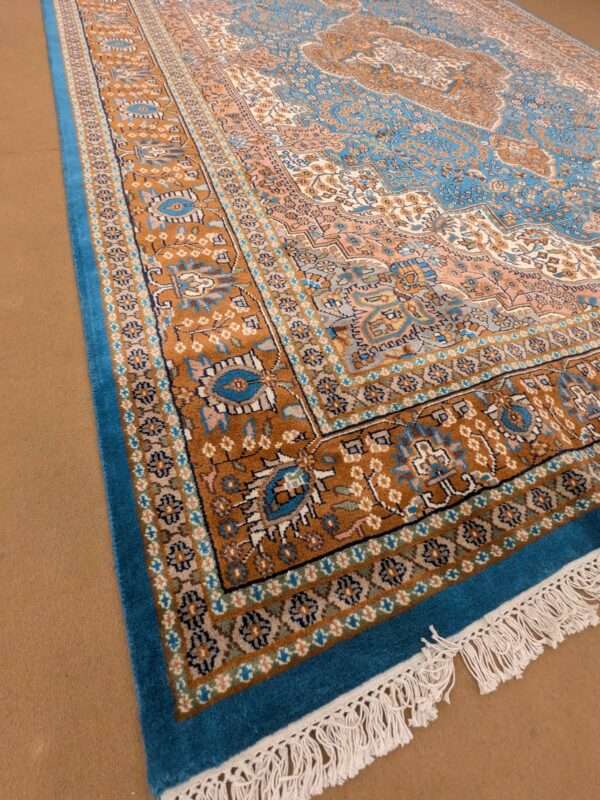 Blue Persian Hand Knotted Wool Carpet - 9FT X 12FT | 270CM X 360CM - Image 2