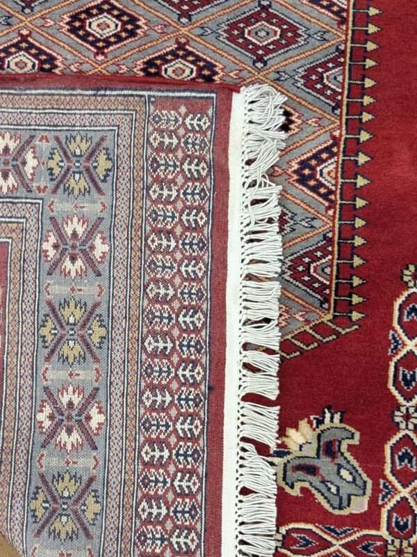 Red Kirman Hand Knotted Wool Carpet - 4FT X 6FT | 120CM X 180CM - Image 2