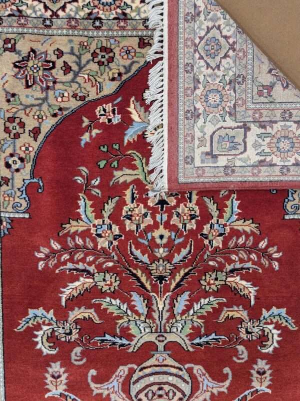 Red Persian Hand Knotted Wool Carpet - 4FT X 6FT | 120CM X 180CM - Image 2