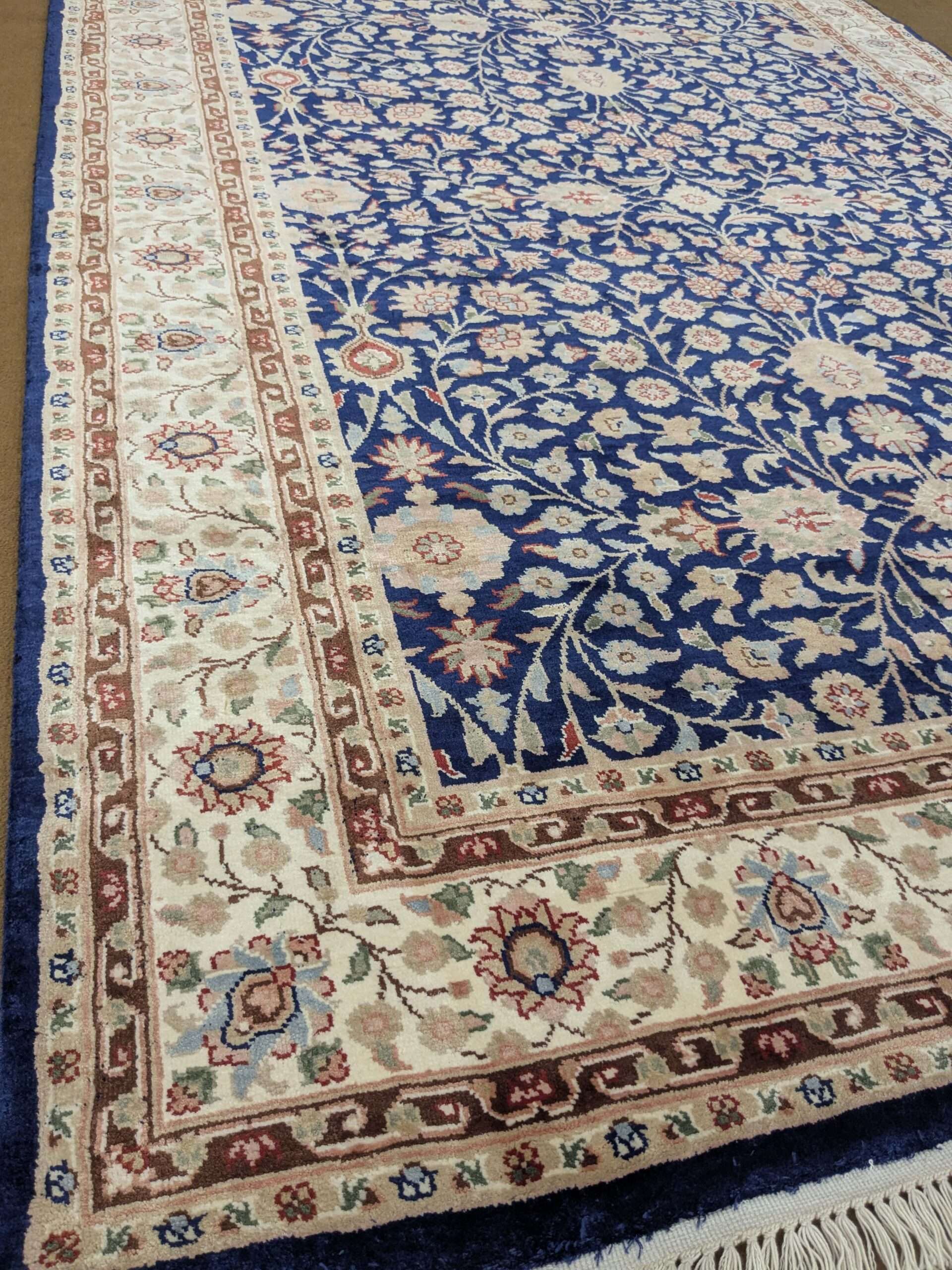 Blue Persian Hand Knotted Wool Carpet - 4FT X 6FT | 120CM X 180CM - Image 2