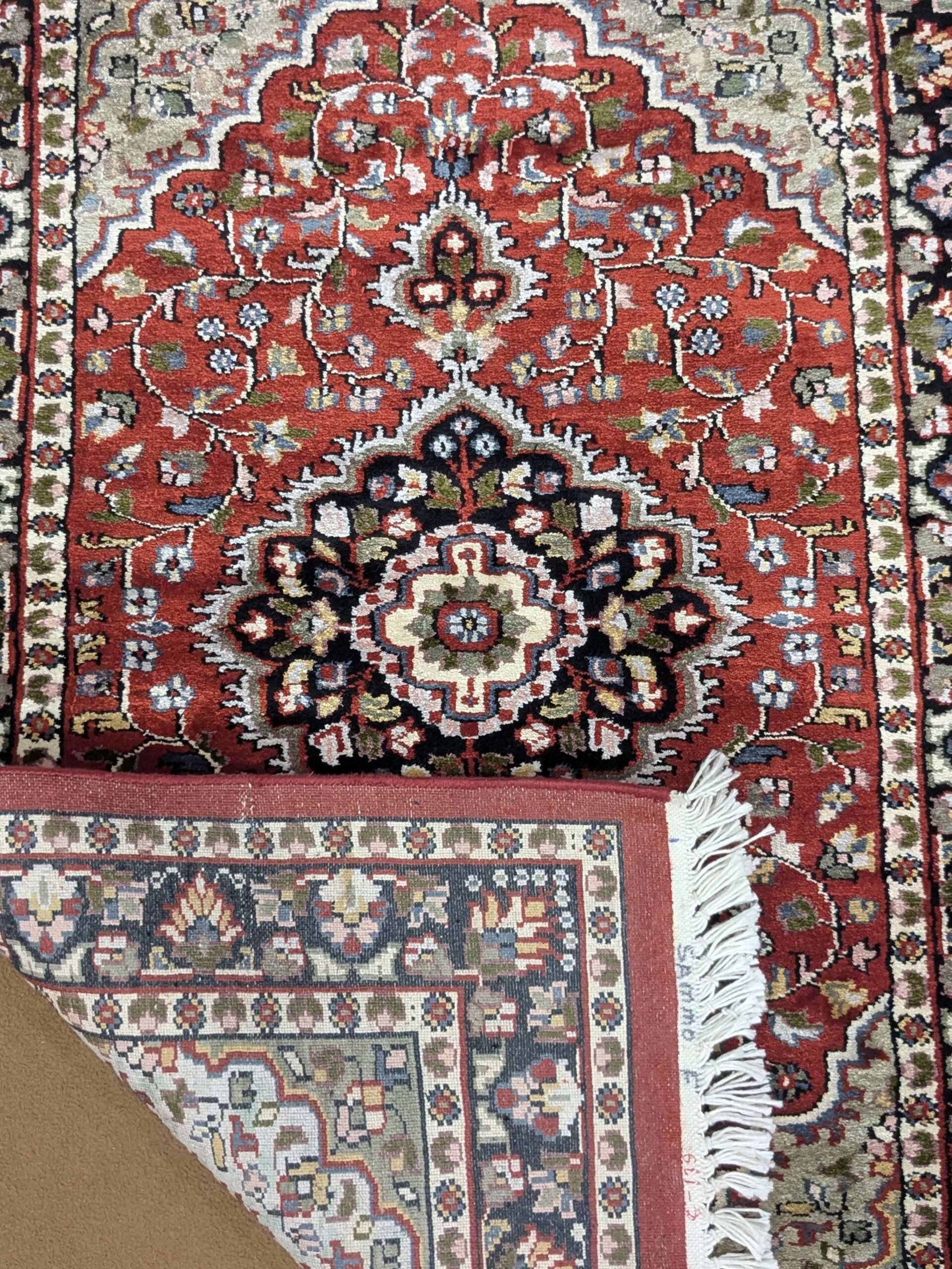 Red Persian Hand Knotted Wool Carpet - 2.5FT X 4FT | 76CM X 122CM - Image 2