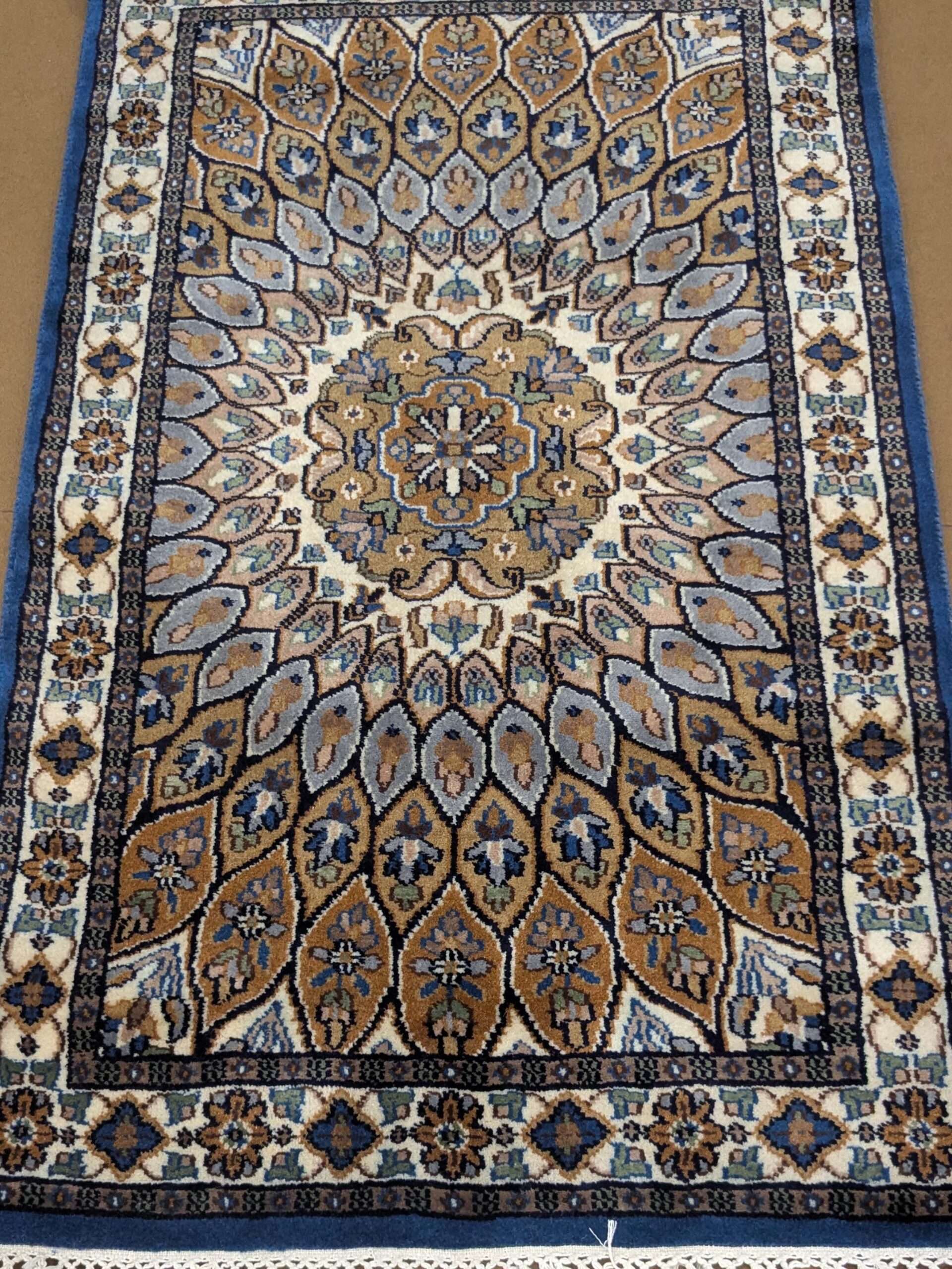 Blue Mandola Persian Hand Knotted Wool Carpet - 2.5FT X 4FT | 76CM X 122CM - Image 4