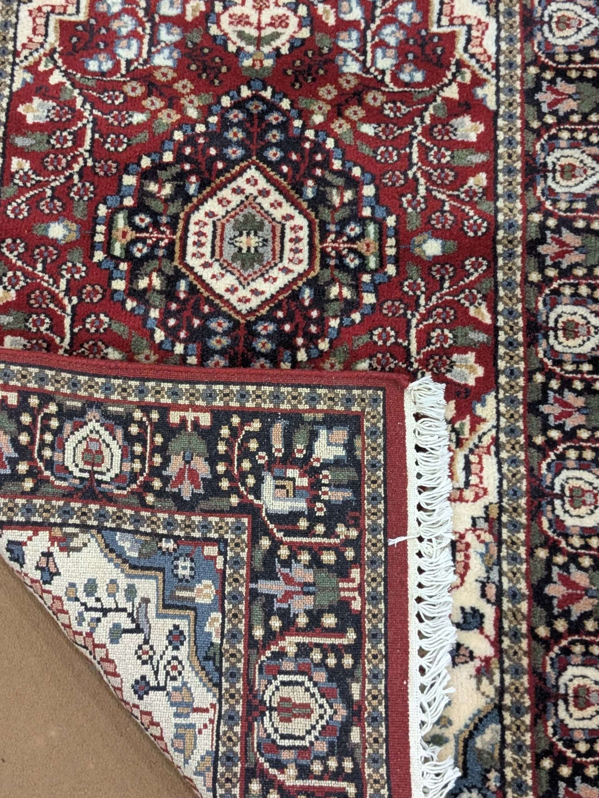 Red Persian Hand Knotted Wool Carpet - 2.5FT X 4FT | 76CM X 122CM - Image 3