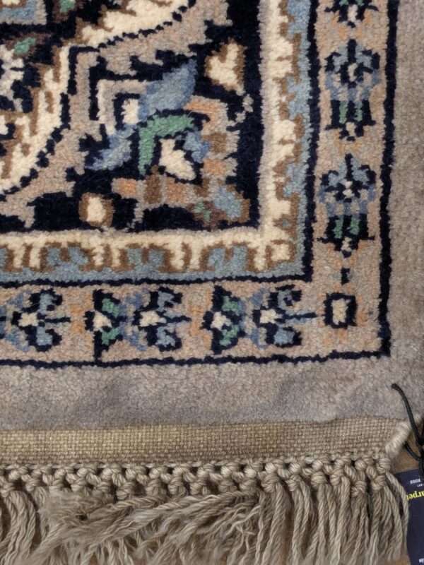 Beige Mughal Garden Design Unique Hand Knotted Wool Carpet - 4FT X 6FT | 120CM X 180CM - Image 3