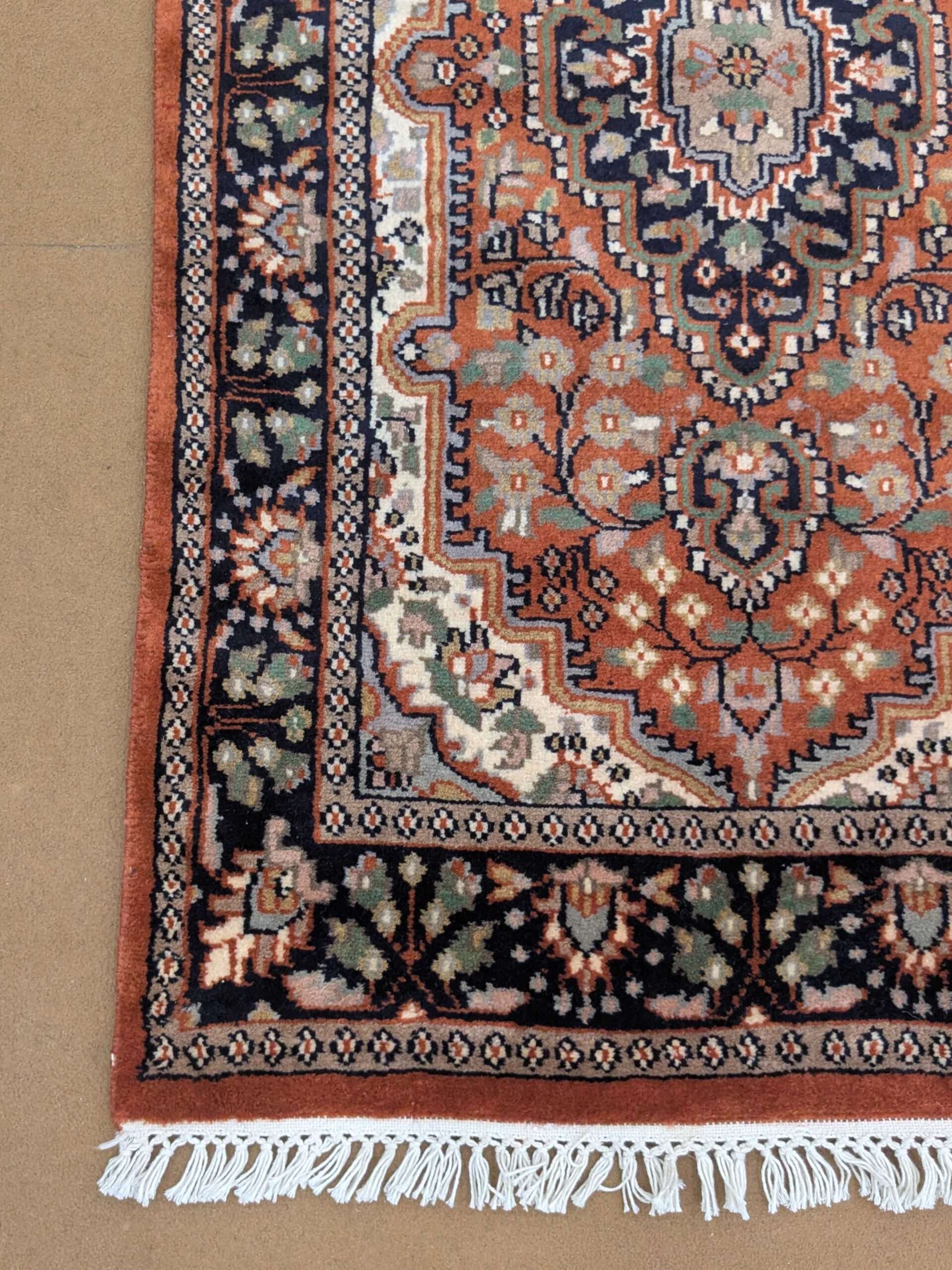 Red Persian Hand Knotted Wool Carpet - 2.5FT X 4FT | 76CM X 122CM - Image 3