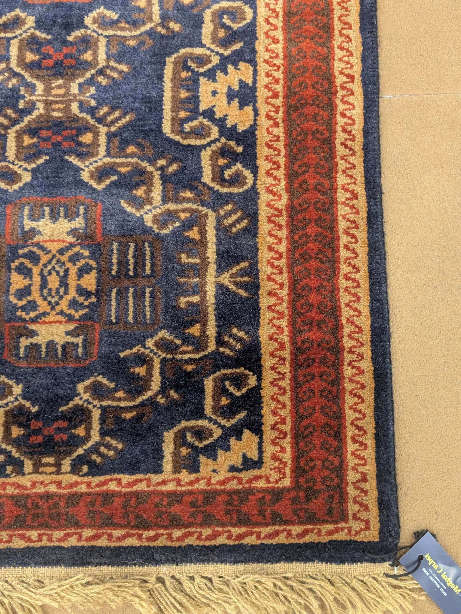 Tribal Hand Knotted Wool Carpet - 2FT X 3FT | 60CM X 90CM - Image 3