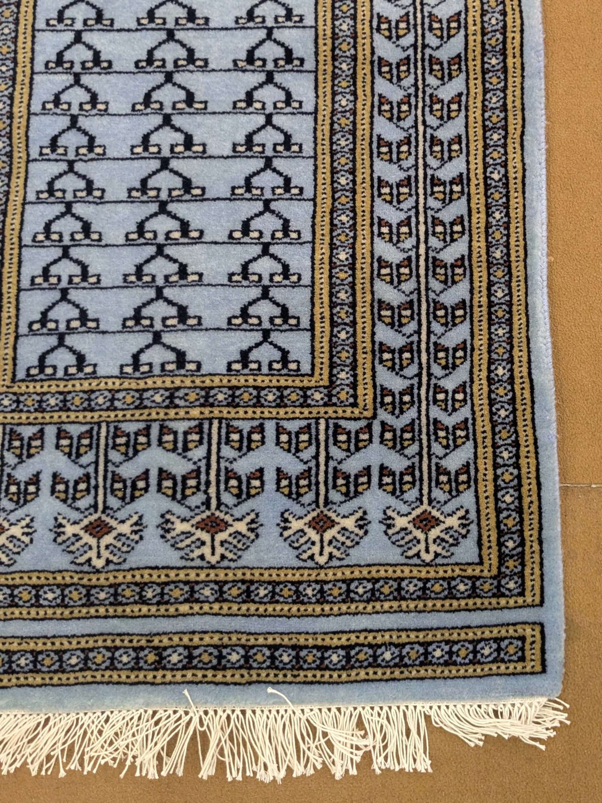 Beige Tribal Design Hand Knotted Wool Carpet - 2FT X 3FT | 60CM X 90CM - Image 3