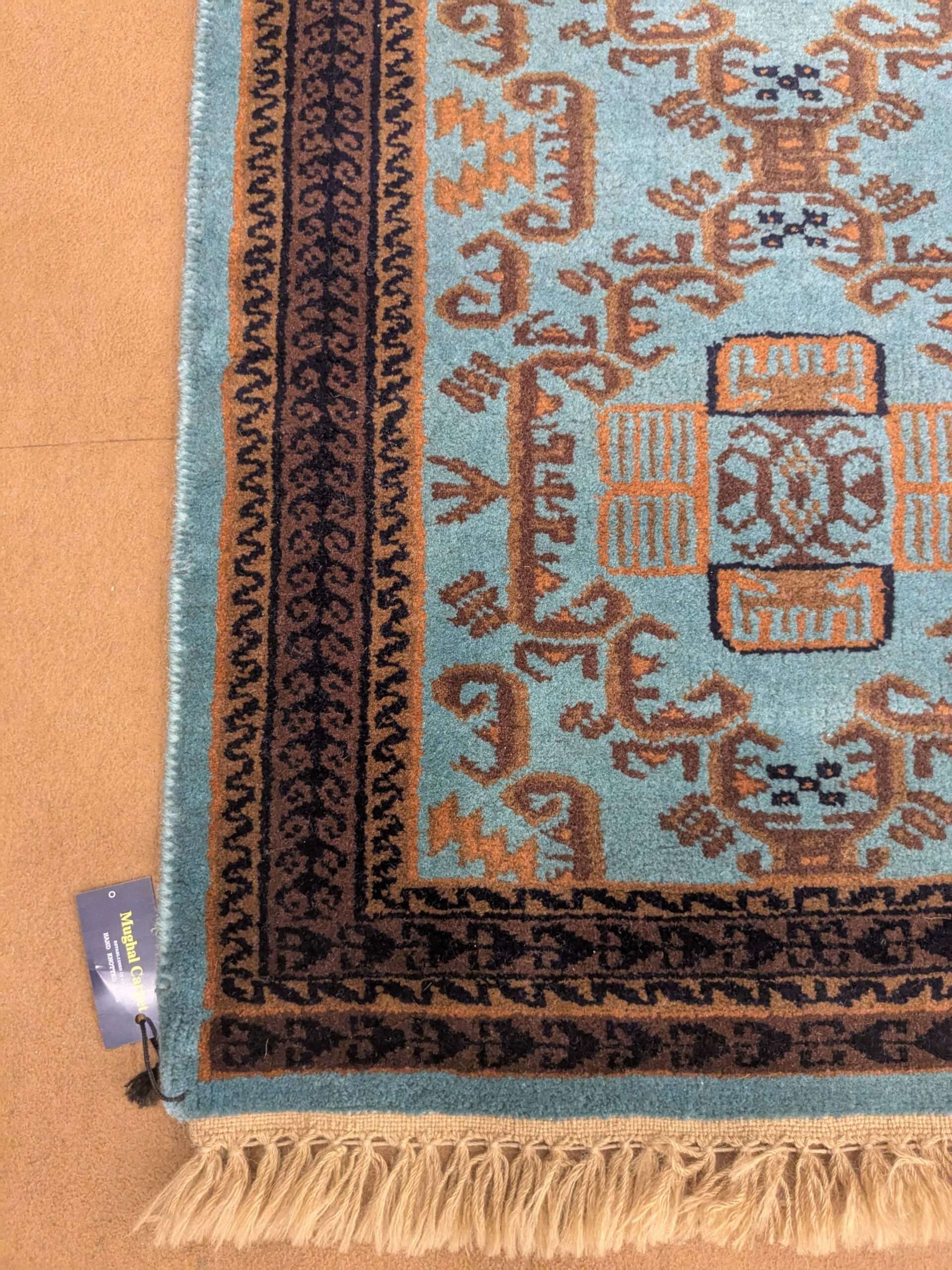 Tribal Hand Knotted Wool Carpet - 2FT X 3FT | 60CM X 90CM - Image 3